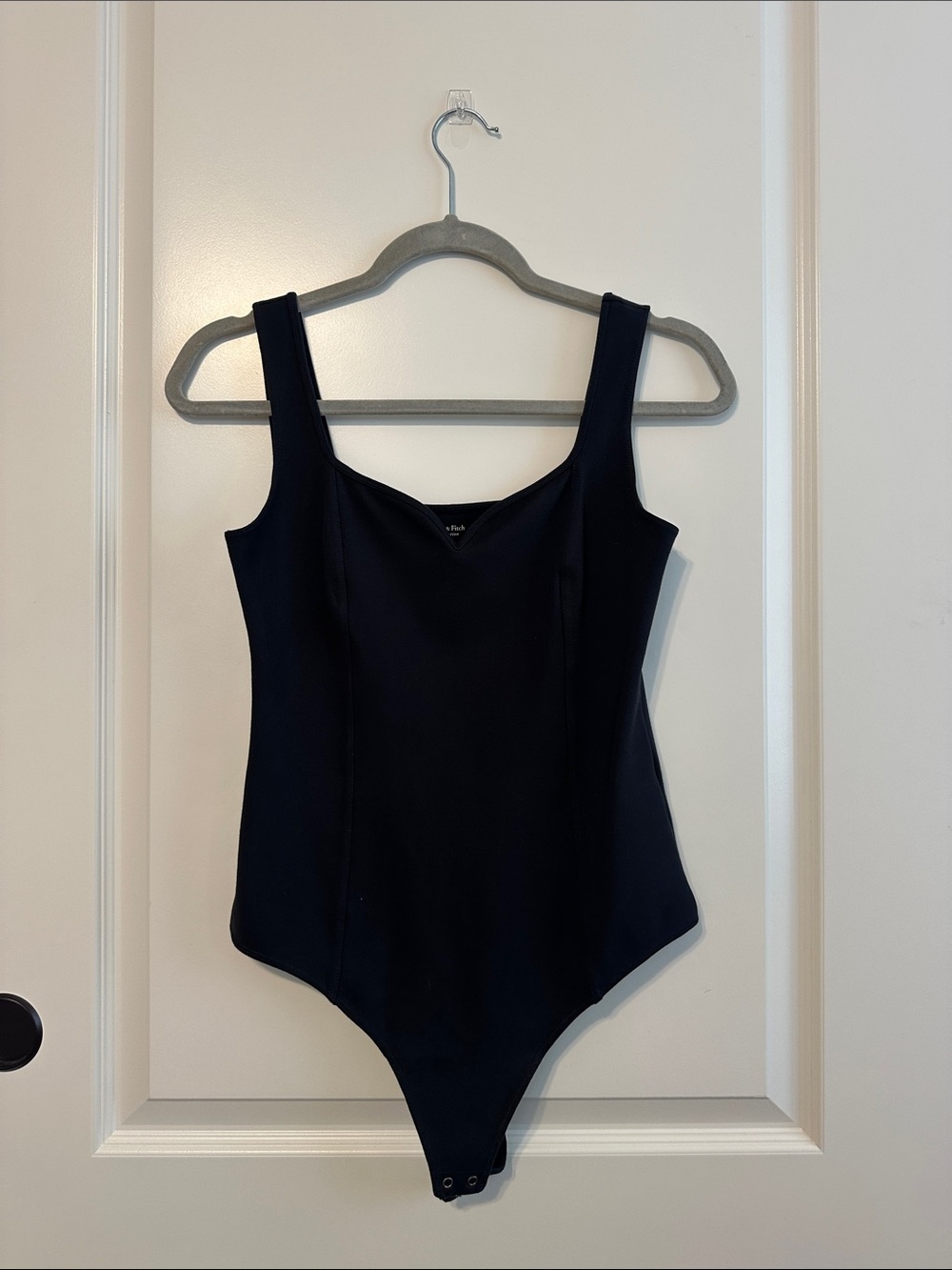 Abercrombie & Fitch Black Women's Sweetheart Neck Bodysuit